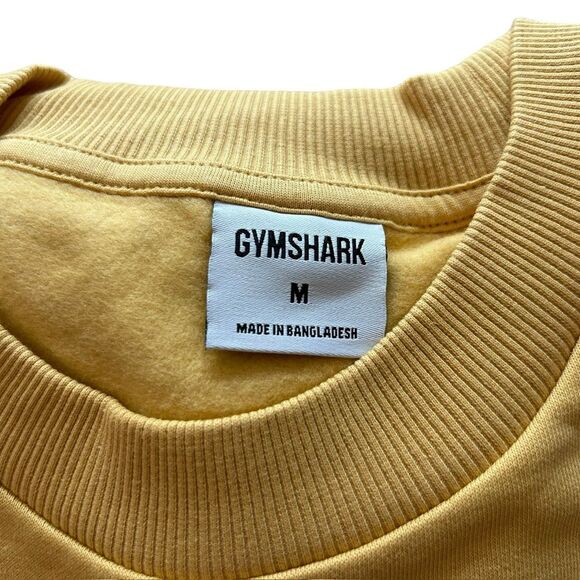 Gymshark Women’s M Oversized Crewneck Sweatshirt Golden‎ Yellow Comfy Lounge New - Picture 5 of 9
